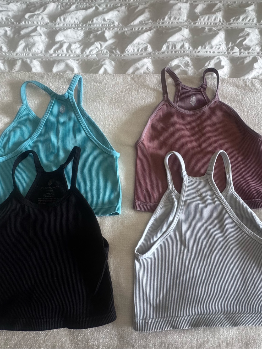 Free People Movement Happiness Runs Crop Tank Sports Bra Bundle of 4.